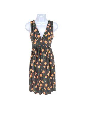 Corey Lynn Calter Floral Silk Empire Waist Sleeveless A-Line Dress Size 2